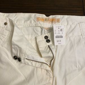 NWT J Crew white cotton pants